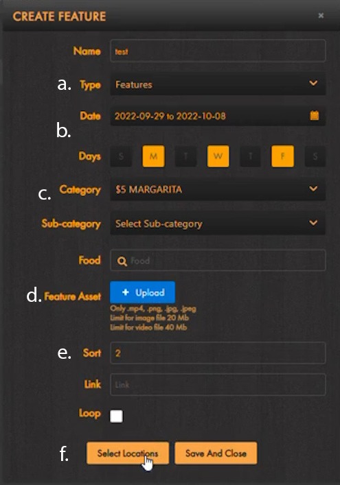 SmartMenu Create Feature 4-2