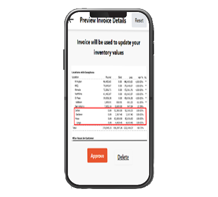 mobile invoice approve